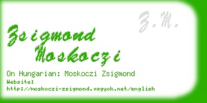 zsigmond moskoczi business card